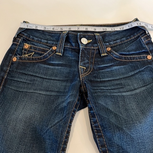 True Religion Ankle Crop Denim Jeans Low Rise Size 26 - Picture 4 of 16